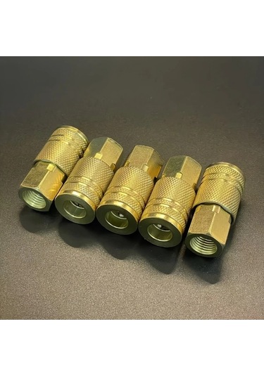 Dashanshop 1/4 Npt Endustriyel Hava Koppuru Bayan Baslik Hizli Baglanti 5li Set