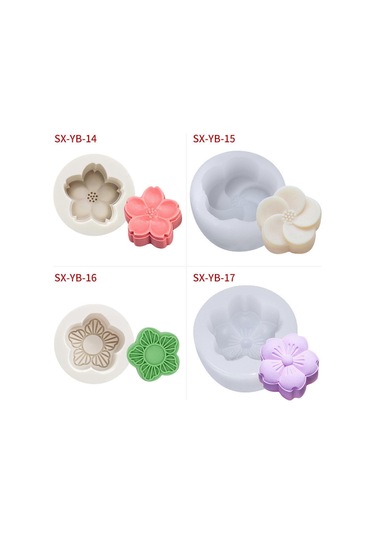 Silikon Ay Kek Kalıpları Çiçek Şekilli Ay Kek Dekorasyon0005 Diğer