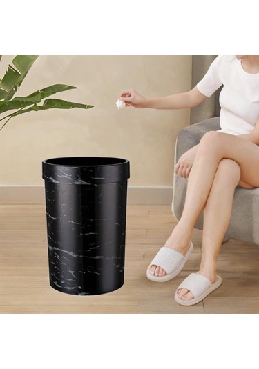 Suntek Çöp Kovası Banyo Oturma Odası 18cmx29.5cm-siyah Siyah