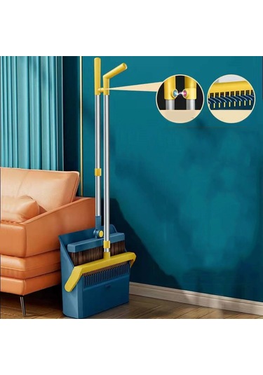 Sones Çift Taraflı Diş Kazıma Süpürge Ve Faraş Seti, Stil: Manyetik Mavi