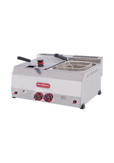 Işıkgaz Silverinox Endüstriyel Çiftli 8+8 Litre Doğalgazlı Fritöz Slvr-2705