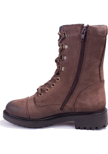 Hammer Jack 10218354 Kahve Ortopedik Günlük Düz Topuk Kadın Deri Bot 001