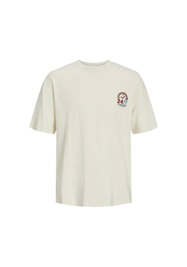 Jack & Jones Jortoast Tee Ss Crew Neck Erkek T-shirt 12254168-buttercream-gri