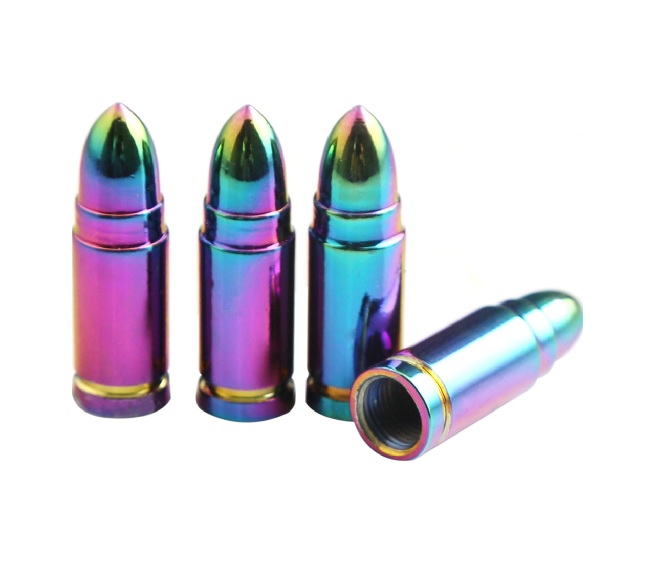 Padalink Alüminyum Mermi Tipi Fren Valfi Kapağı, Amerikan Standartı, Renkli, Araç-suv-motosiklet-bisiklet Uyumlu, Dayanıklı, Kir Ve Nem Koruma