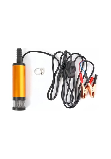 Xuweiwei 1 Bilgisayar 12v Dc Taşınabilir Su Pompası Alüminyum Altın Kabuk Yakıt Transfer Pompası