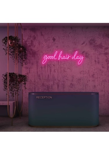Twins Led Good Hair Day Yazılı Neon Tabela Pembe Model:model:39923366 Pembe