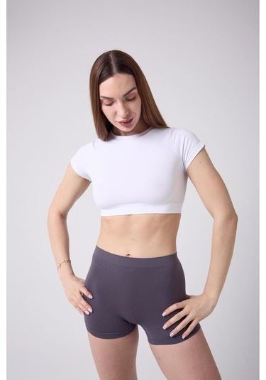 Moncorno Model Popo İnceltici İz Yapmayan Seamles Boxer Korse Koyu Gri Renk Koyu Gri