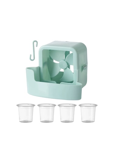 Moveevo Ev İçi Asma Tipi Buzlu Soğutucu Fan - Delme Yok Kurulum - Mavi - Pp Malzeme - Kompakt Tasarım