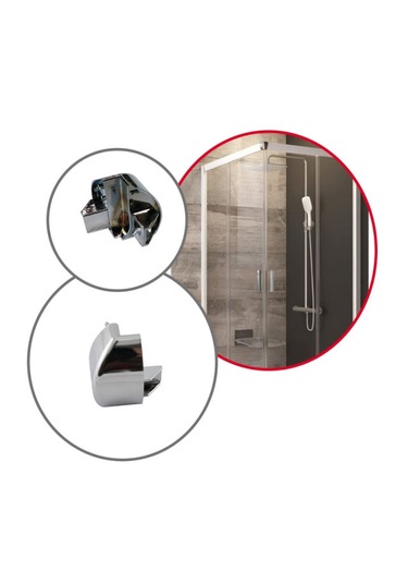 Duşakabin Köşe Takozu 1 Adet Krom