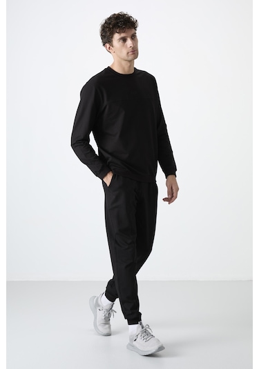 Tommy Life Keith Siyah Basic Erkek Eşofman Takım - 85231 Siyah