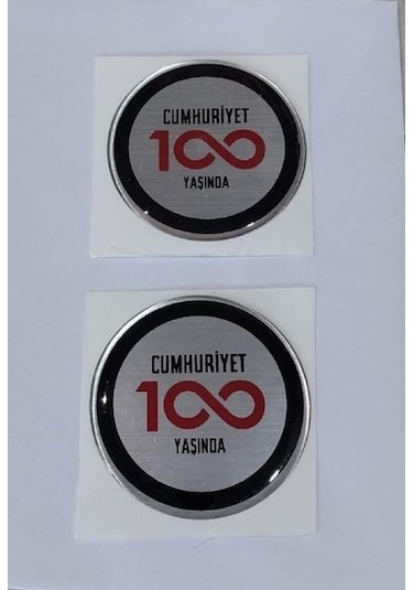 Fiat - Egea -Cross -Doblo - Fiorino  Cumhuriyet 100 Yaşında Silikon Logo 2 Adet