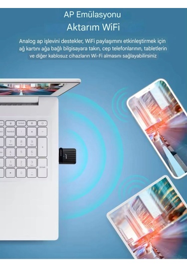 941ax Wifi-6 Mini Wifi Adaptörü Ce Sertifikalı Süper Hızlı 600mbp