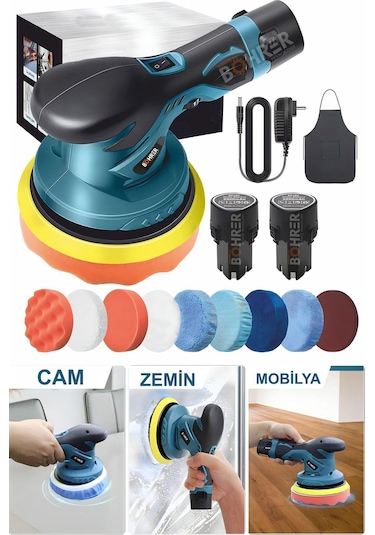 Böhrer HB0210T V258/12V Akülü Polisaj Makinesi 125 MM