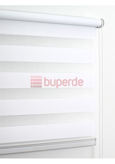 Buperde Optik Beyaz (Kar Beyazı) Eko Zebra Stor Perde