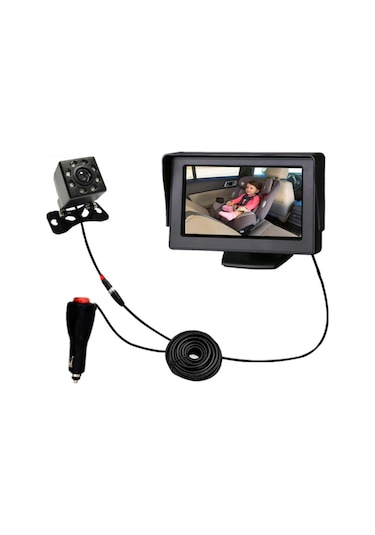 Vkemall Bebek Telsizi Araba Arkası Koltuk Bebek Monitörü Gece Görüşlü Bebek
