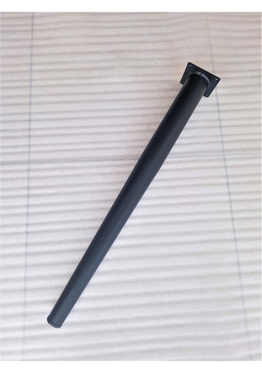 4 Adet-60cm Metal Konik Ayak-masa Ayağı-siyah Renk Çap: 5,1cm