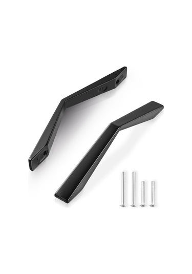 10 Adet Mutfak Dolabı Kulpu Mutfak Kapı Kulpu Siyah Alüminyum Alaşımlı Mobilya Kulpu Vidalarla Mutfak Mobilya Dekorasyonu İçin