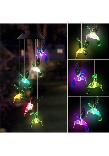 Jms Yaratıcı Led Güneş Rüzgar Ahenge Asılı Işık Renk Değiştirme Su Geçirmez Dekorasyon Ball Light Diğer