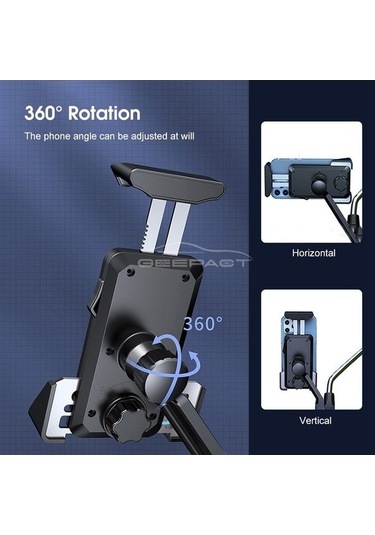 Pazly Yükseltme Tutucu Motosiklet Navigasyon Klipsi, Gidon Telefon Tutucu, Bisiklet/araba İçin Hızlı Kurulum -