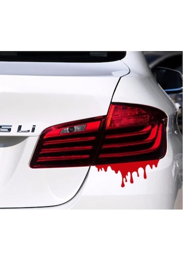 2 Adet Kan Damlası Far Sticker, Araba Oto Araç Sticker 02515 25x9 Cm
