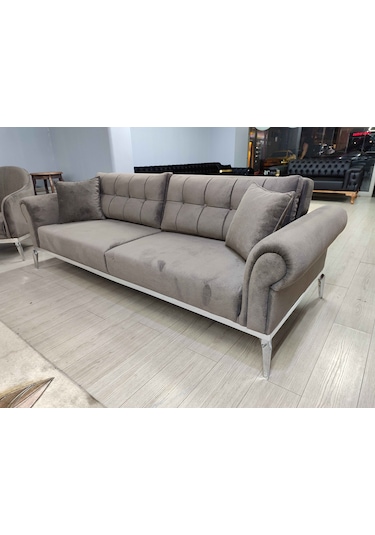 Zerafet Chester Koltuk Takımı Kahverengi