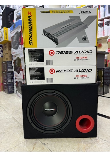 Soundmax Paket 30cm Bass 20cm İki Takım Midrange Soundmax Anfi