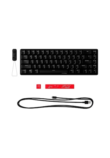 HyperX Alloy Origins 65 Red PBT Switch Mekanik US Oyuncu Klavye