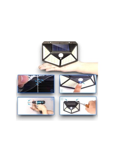 Güneş Enerjili Bahçe Lambası 100 Led Bahçe Lambası Bahçe Aydınlatma Çok Renkli