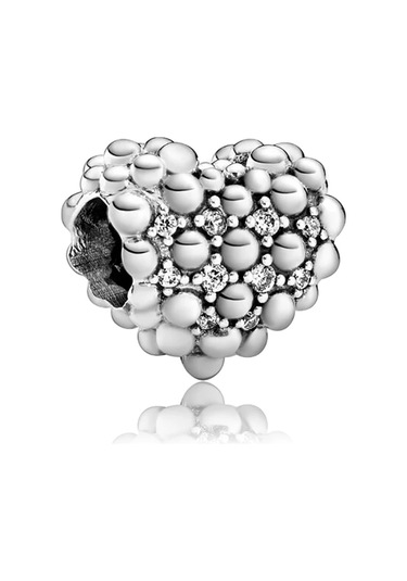 Fubena Boncuk İşlemeli Taşlı Kalp Charm