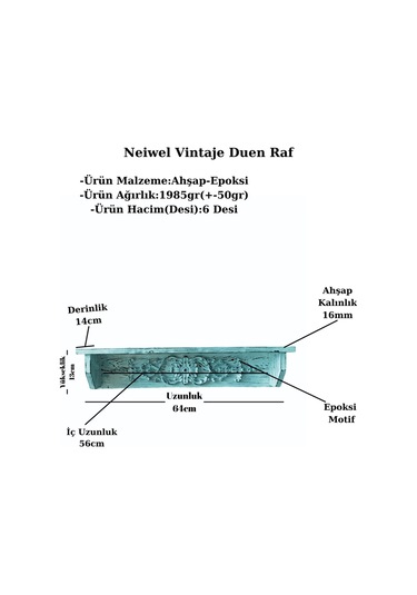 Neiwel Vintage Duen Eskitme Beyaz Raf