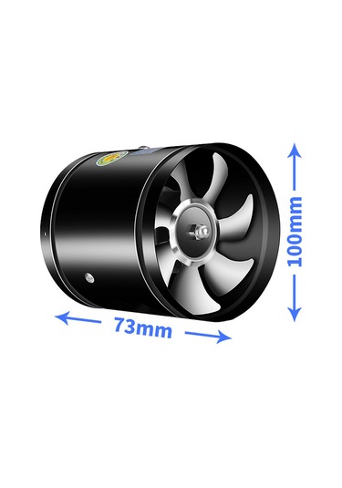 Geeksen "düşük Gürültülü İnline Hava Kanallı Fan - Mutfak, Banyo, Restoranlar İçin Verimli Havalandırma" Siyah