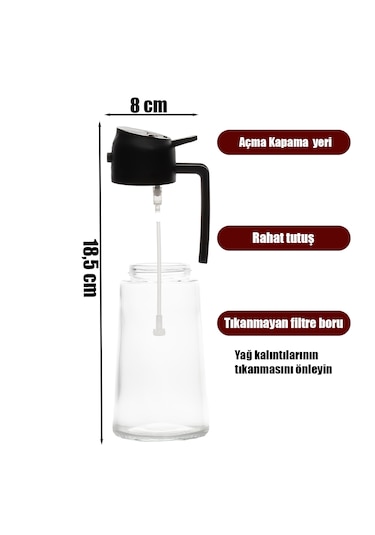 Porsima Alk-3157 Çok Amaçlı Cam Sprey Şişe Yağlık Yağdanlık Sarı