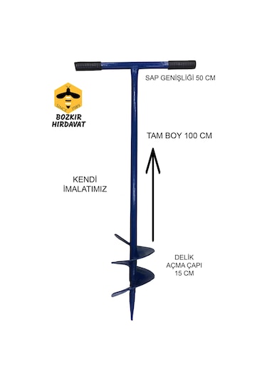 Manuel Toprak Burgusu Ağaç Fidan Çit Direği Dikme Aparatı