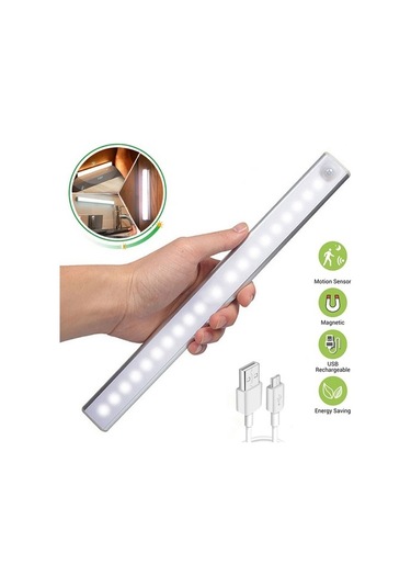 Metabagua De Beers Hareket Sensörlü Işık Kablosuz Led Gece Lambası Usb Gece Lambası Mutfak Dolabı Gardırop Lambası Merdiven Arka Aydınlatması Vxadch Bej