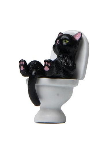 Siyah Güzellik Kedi Heykeli Komik Hafif İlham Verdi