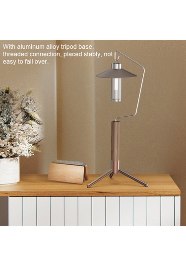 Ranyeek Kamp Masa Lambası Tutucu - Ahşap Lehimli Hafif Tasarım, Kolay Kurulabilir, Taşınabilir, Çanta İle Saçma, Cila Ahşap Rengi Lamba Hariç Çok Renkli