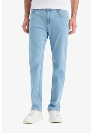 Defacto Sergio Regular Fit Normal Kalıp Normal Bel Boru Paça Jean Pantolon E7268ax25smnm39 Mavi