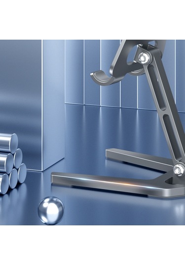 Cbtx Alüminyum Alaşımlı Masaüstü Tablet Standı Açısı Ayarlanabilir Katlanır Cep Telefonu Tutucu Braketi - Gümüş