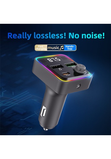 C71 Bluetooth Araç Şarj Cihazı 3'ü 1 Arada Pd 30w Çakmak Şarj Adaptörü, Fm Vericili