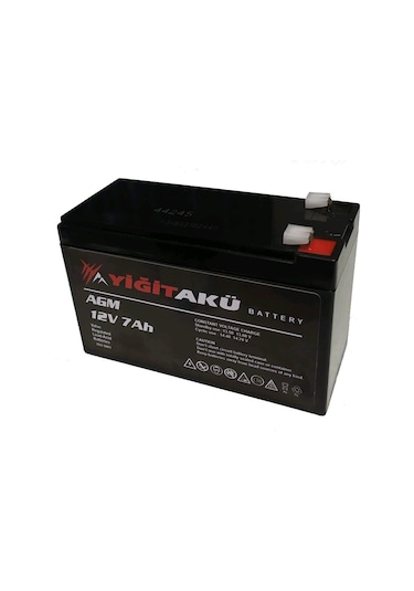 Yiğit Akü 12 V 7Ah Amper Agm Ups Güç Kaynağı Aküsü Pilsan