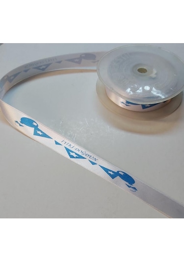 Kurdele Saten İyiki Doğdun Mavi Balonlu