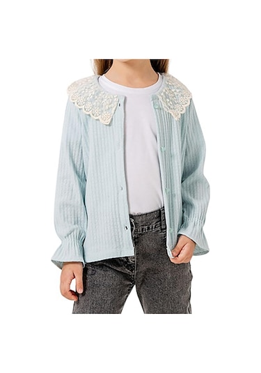 Celira Mavi Kot Şort Etek Kazayağı Kız Çocuk Takım Mavi