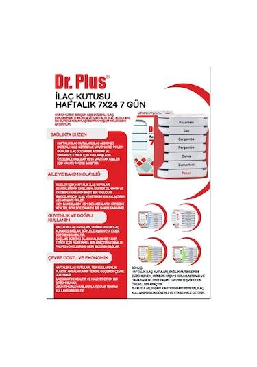 Dr  Plus Haftalık İlaç Kutusu 7 x 24