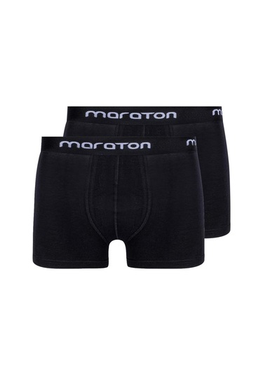 Maraton 2'li Erkek Siyah Boxer Siyah