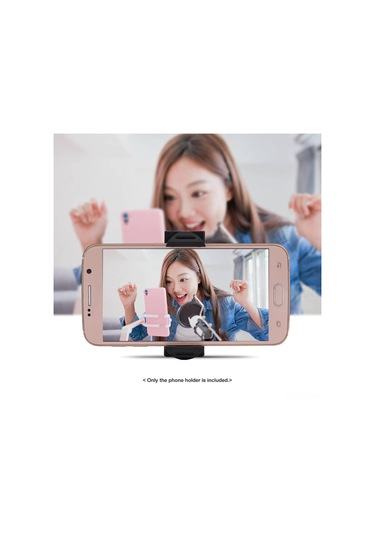 Ximistore9 Siyah Cep Telefon Tutucu: 360 Derece Döner Kafa, Katlanabilir Mini Silindir Tasarımı, 1/4 İnç Vida Bağlantısı İle Masa Tripod Uyumlu