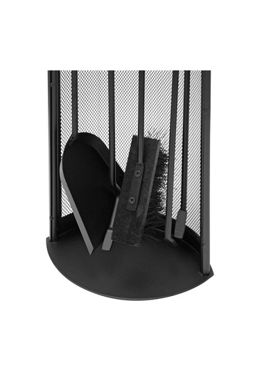 5 Li Lüx Ithal Tel Standlı Şömine - Soba Maşa Takımı Aksesuar Seti