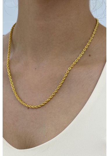 Zümrüt Sarraf 14 Ayar Altın Halat Zincir Kolye 5 G 38659345