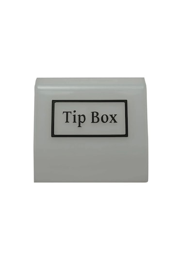 Karlobi - Pleksi Tip Box Bahşiş Kutusu Buz Beyaz 20x13x12 Cm