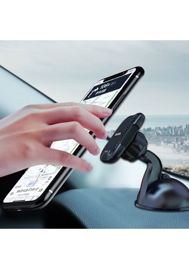 Luckysouk Kakusiga Ksc-426c Mantu Serisi Emme Kupası Araba Telefon Tutucu Çimlenebilir Manyetik Cep Telefonu Standı Siyah Yok Havalandırma 52monl