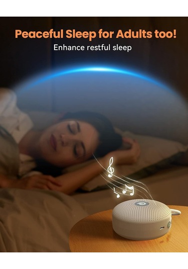 Dreamegg Beyaz Gürültü Makinesi - 21 Rahatlatıcı Ses - Açık Haki